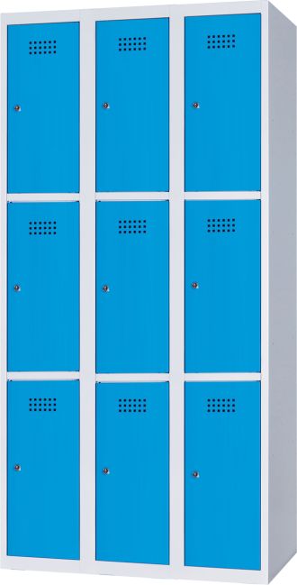 Boxová skříň na soklu, 9 boxů, 185 x 90 x 50 cm